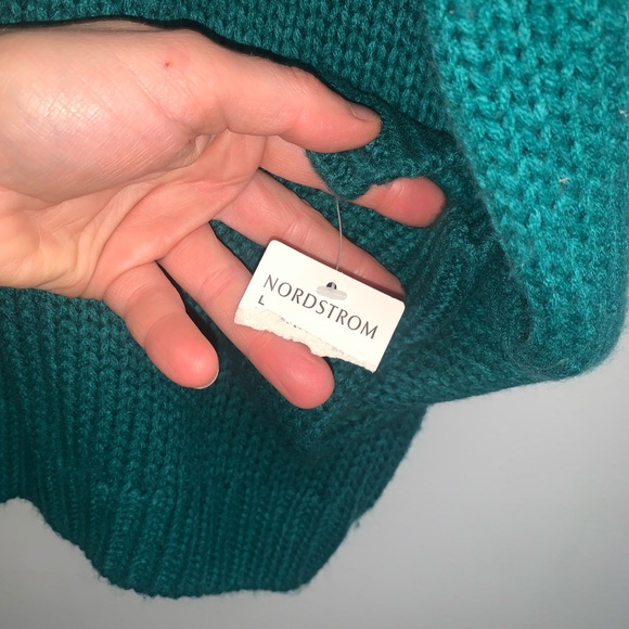 Sea Siren Green Cropped Soft Crochet Sweater L - Picture 5 of 6